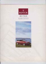 1992 ROVER METRO CABRIOLET UK Brochure - Austin Mini Metro