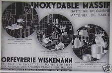 ADVERTISING GOLDSMITH WISKEMANN SOLID STAINLESS STEEL COOKWARE