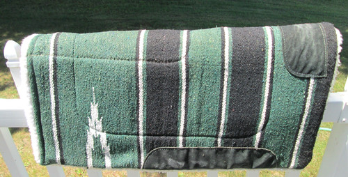 Green fleece western saddle - green,
