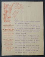 Invoice 1900 MICHELIN Locksmith Art PARIS Veranda Greenhouse Garden Illustrated 52