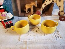 VILLEROY ET BOCH  M. 3 Tasses jaune vintages