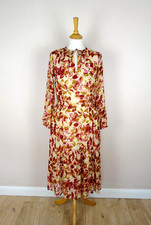 BELLEROSE Red petal Silk blend tunic dress size 1 UK S