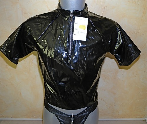 Shirt zippé vynil latex - t-shirt,