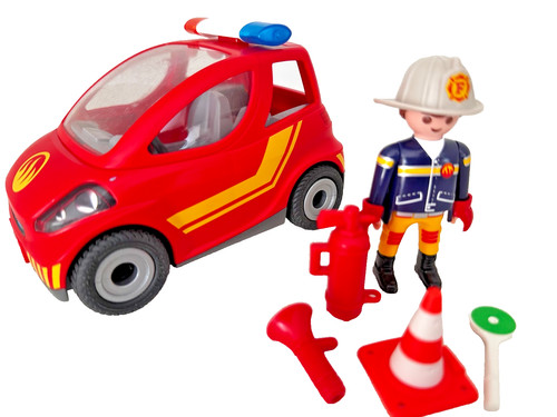 Playmobil voiture chef - chef, pompier
