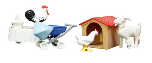 Playmobil coq poulet chèvre