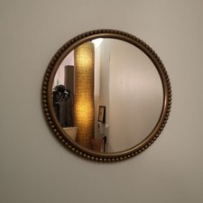 miroir rond cadre laiton