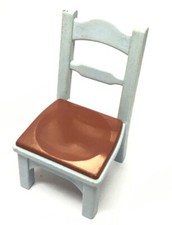 Playmobil (J2c09) 1900s ERA - Blue & Brown Kitchen Chair 5322