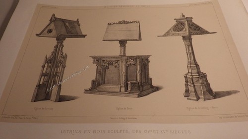 1860 lutrin bois sculpté - en,
