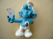 SMURF Smurf - Toy Comic - Card Game Player - PEYO SCHLEICH Portugal 1980