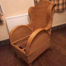 Fauteuil en rotin sans housse