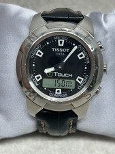TISSOT T-Touch Z251/351 1853 Quartz Watch Black Dial Analog Digital Working