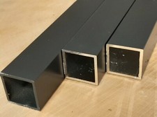 Aluminium square tube square tube hollow profile anthracite RAL 7016 powder coating