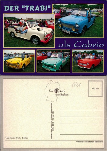 Postcard trabant trabi - postcard,