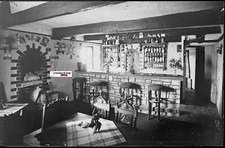 Eze, Troubadour Bar, Antique Photo Glass Plate Negative Black & White 9x14cm