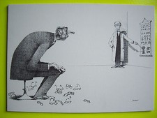 SÉRIGRAPHIE " HUMOUR NOIR , HOMMES EN BLANC "  Claude SERRE/ médecin, psy , kiné