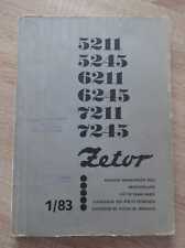 Zetor Traktoren 5211 + 5245 + 6211 + 6245 + 7211 + 7245 Ersatzteilliste