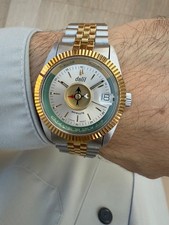 Vintage Dalil Mecca Direction Compass Automatic Swiss Men Watch 36 MM