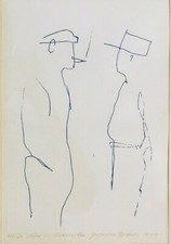 Jaroslav Bocker, noted Czech artist, signed lithograph