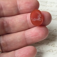 Intaille Ancienne en Cornaline Capricorne Signe du Zodiaque 