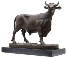 Statue taureau vache de bronze