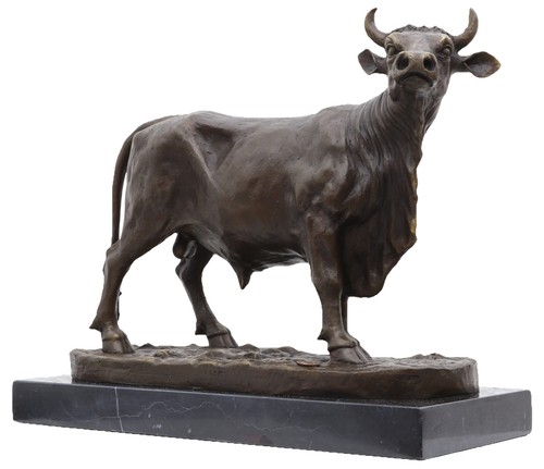 Statue taureau vache bronze - taureau,