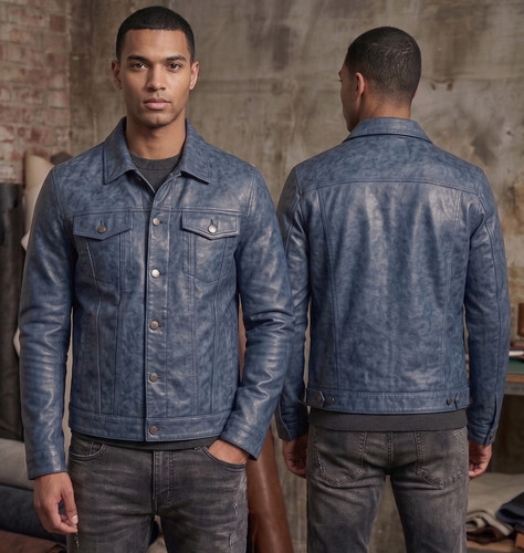 Veste camionneur homme cuir - camionneur, en