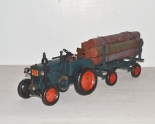 Tracteur En Tôle Lanz Avec Remorque En Bois Oldtimer Lanz Bulldog L 60 Cm