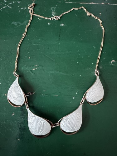 Collier émaillé argent - collier, en