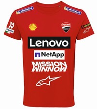 Ducati Italia T-shirt, MotoGP, + 3 free stickers, 100% cotton replica