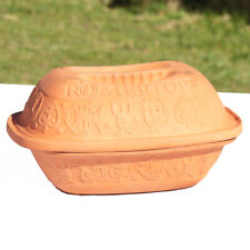 Römertopf Devil Terracotta Clay Cooker Decorated West Germany 28cm