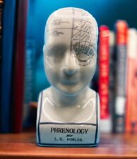 Porcelain L.N. Fowler Phrenology Scientific Psychology 10inch" Bust Head