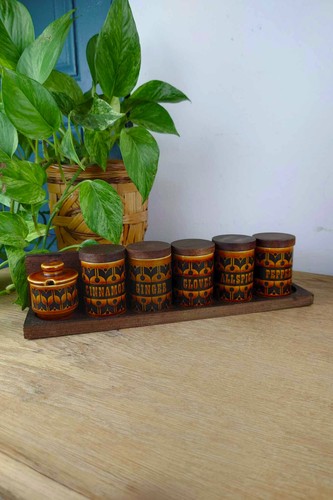 Set épices mural pots en - -,