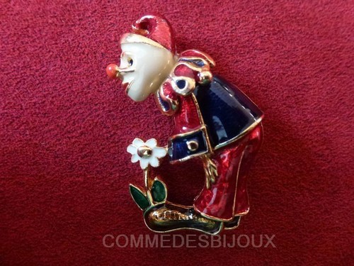 Broche clown fleur - "clown, à