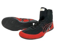 [EN STOCK] Chaussures de lutte Asics taille haute noir/rouge Speciai Order...