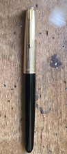 Vintage Fountain Pen Parker 51 England . Plume Or 1952 USA