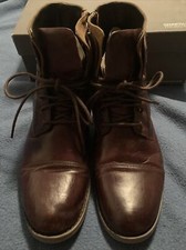 Kenneth Cole Reaction Steer the Wheel Distressed Combat Ankle Boots Shoes 13M