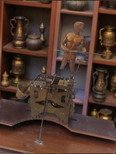 Ancienne horloge pendule française vintage début XXe à restaurer, mécanisme OK