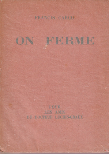 Francis carco ferme avec - on,