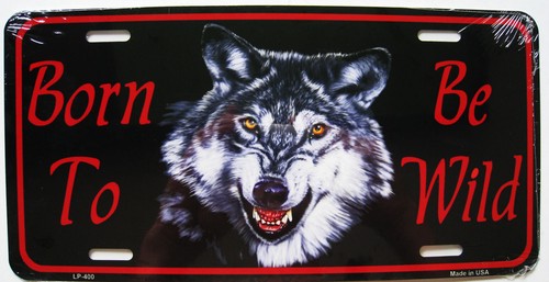 Plaque auto usa loup - ,