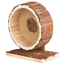 Duvo+ Roue En Bois Avec Écorce 20x12x22,5 Cm Pour Hamsters & Rongeurs