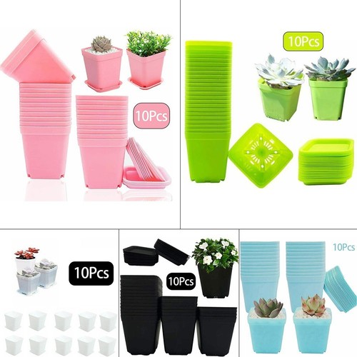 Fleurs pots carré - carré, plastique