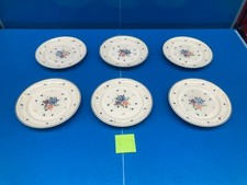 Lot de 6 grande assiettes vintage Provincial Bouquet 1987 JMP STONEWARE Grès N°1