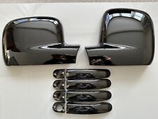 GLOSS BLACK WING MIRROR DOOR HANDLE COVERS FITS VW CADDY 2003-2020 MK3 MK4 MAXI