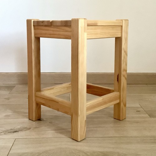 Tabouret bois pin 1980 dlg - bois,