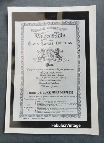 Photo bourguet menu 1926 - menu,