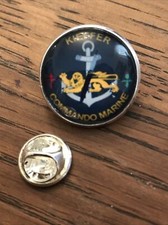 GROS PIN'S 2cm Métal Argenté Commando Marine Kieffer Armée