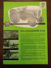 Original Hela D225 Tractor Brochure Tractor Hermann Lanz Sales Brochure