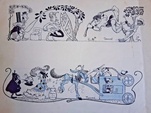 Dessin original signé thomen - signé,