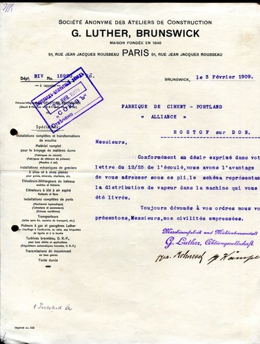 Ancienne facture lettre luther - ancienne,