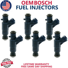 x6 OEM BOSCH Fuel Injectors For 2001, 2002, 2003, 2004 Mercedes Benz SLK320 3.2L